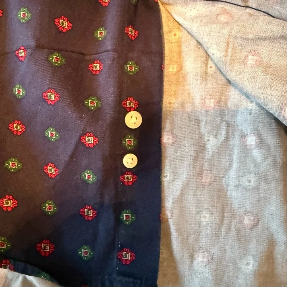 Vtg Tommy Hilfiger Geometric Button Up Long Sleeve Shirt Men’s L 100% Cotton - Picture 5 of 7